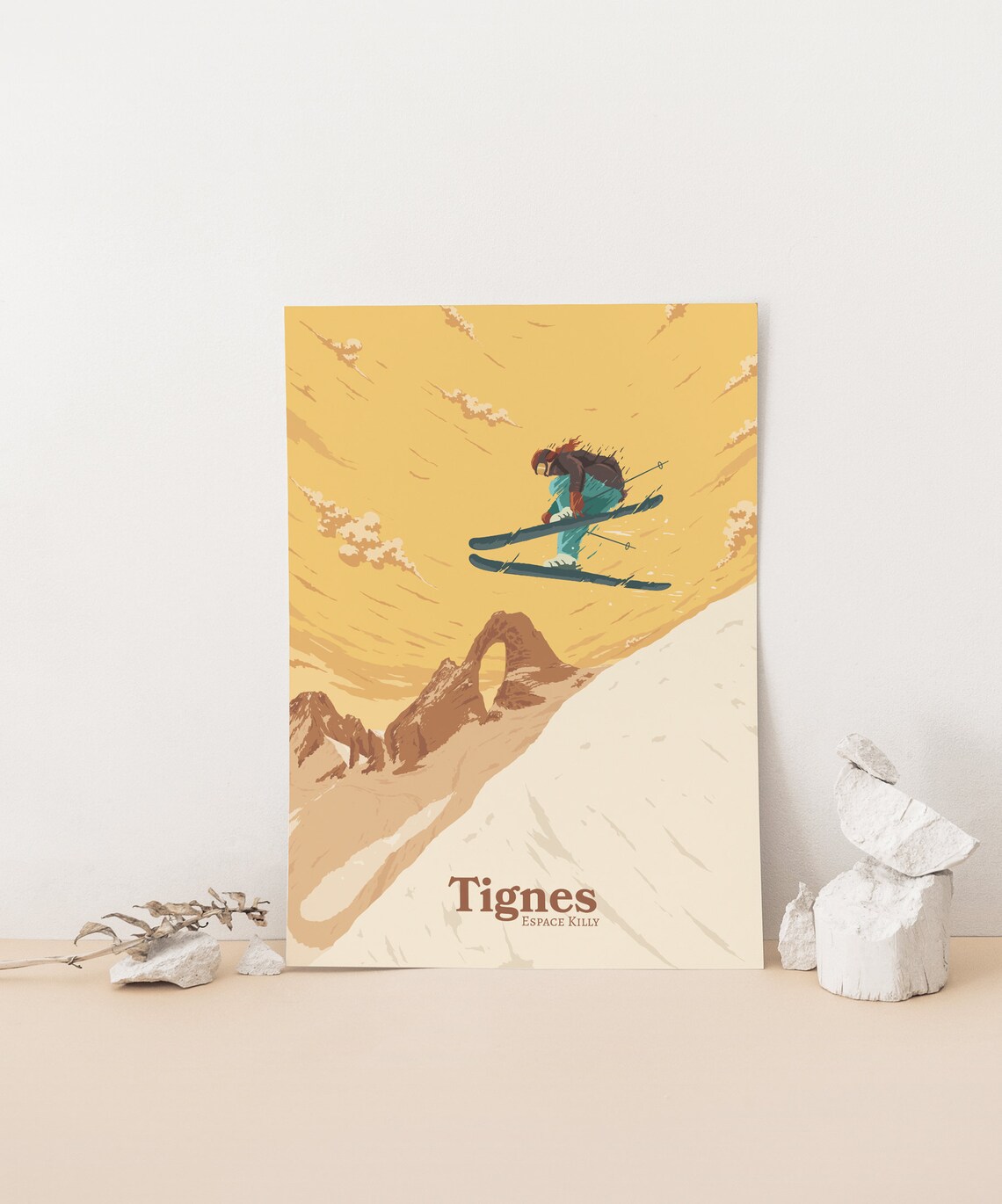 Tignes Ski Resort Travel Poster, French Alps - Image 4