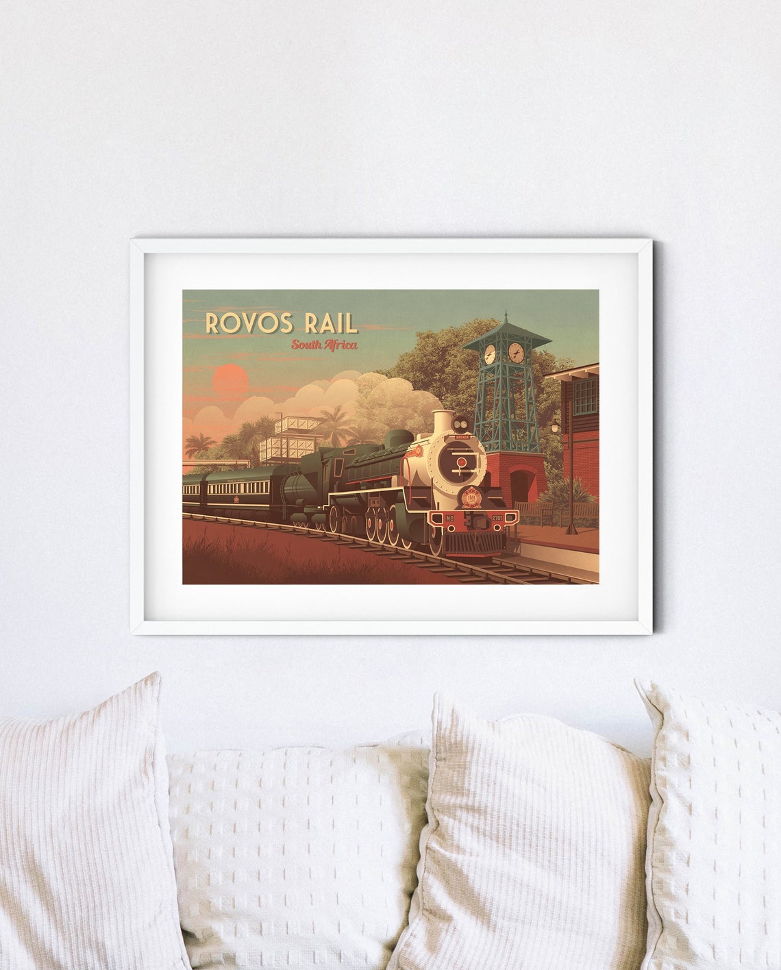 Rovos Rail South Africa Travel Poster Blue Train Railway Art Pretoria Cape Town Travel Print Victoria Falls Safari Orient Express - Image 4