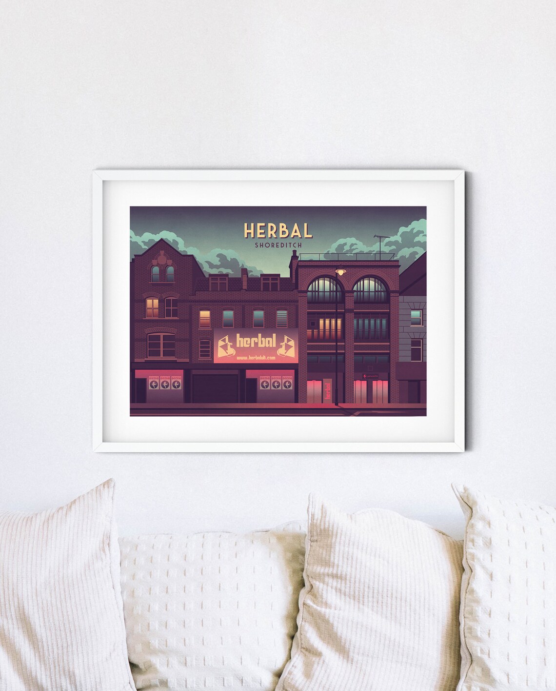 Herbal Shoreditch London Brick Nightclub Building Art Poster - Image 4