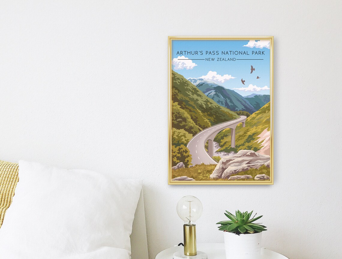 Arthur's Pass National Park Vintage Travel Poster - Image 3