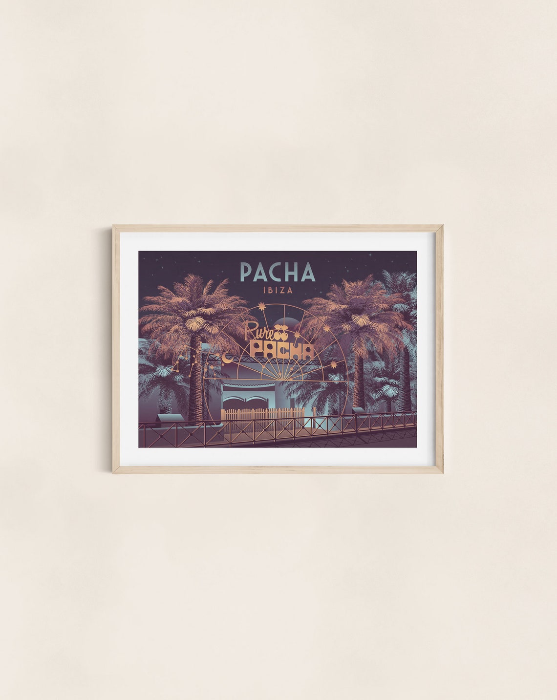 Pacha Ibiza Spain Vintage Travel Poster - Image 3
