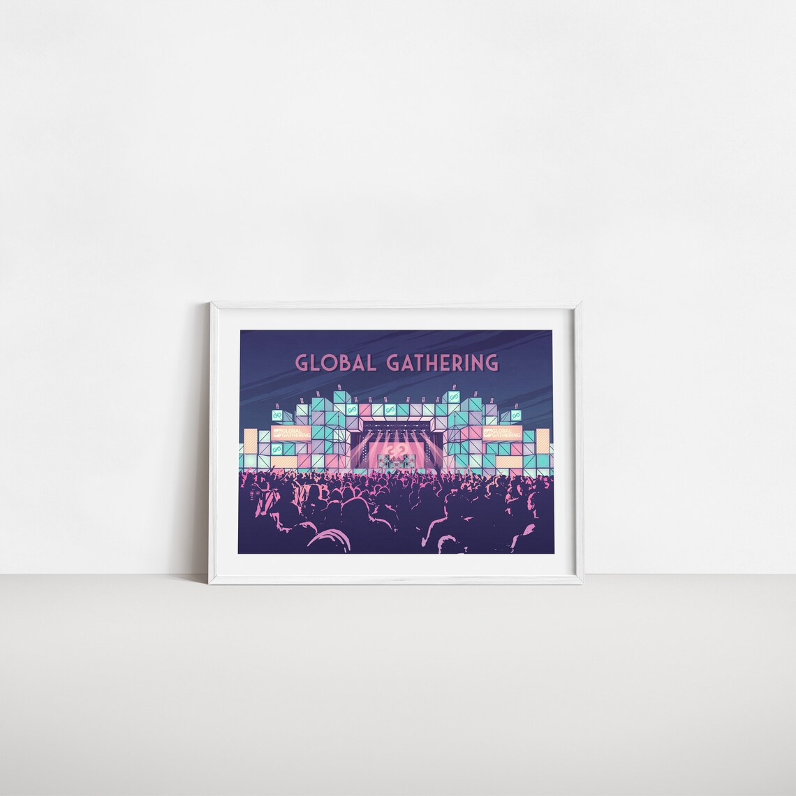 Global Gathering Festival Vintage Travel Poster - Image 2