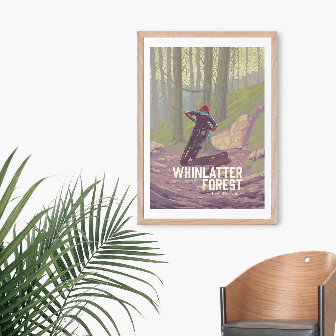 Whinlatter Forest Lake District Mountain Biking Trail Rider Poster - Image 3