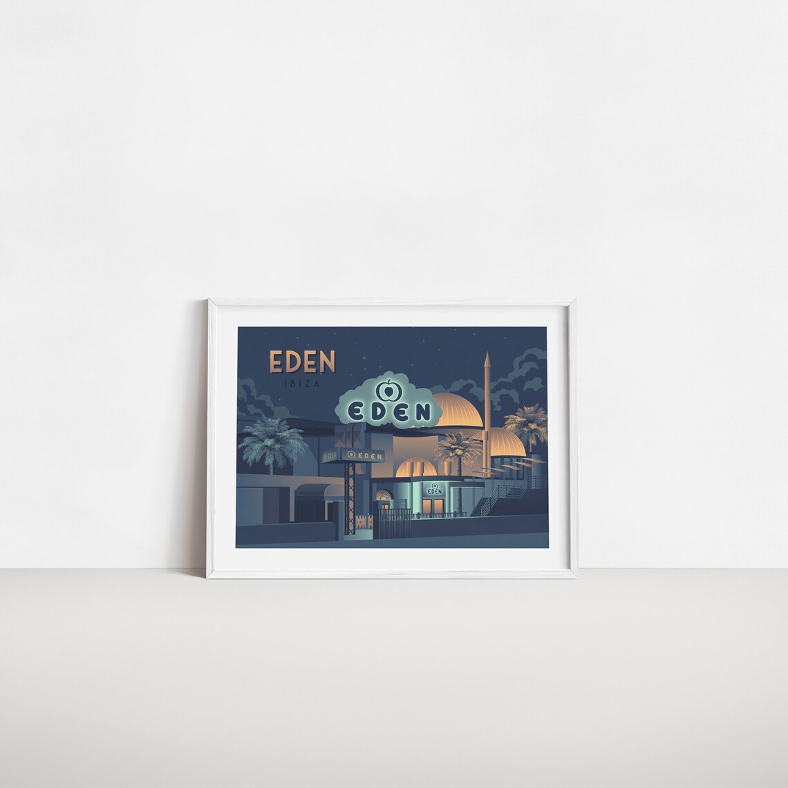 Eden Nightclub Ibiza Vintage Travel Poster - Image 2