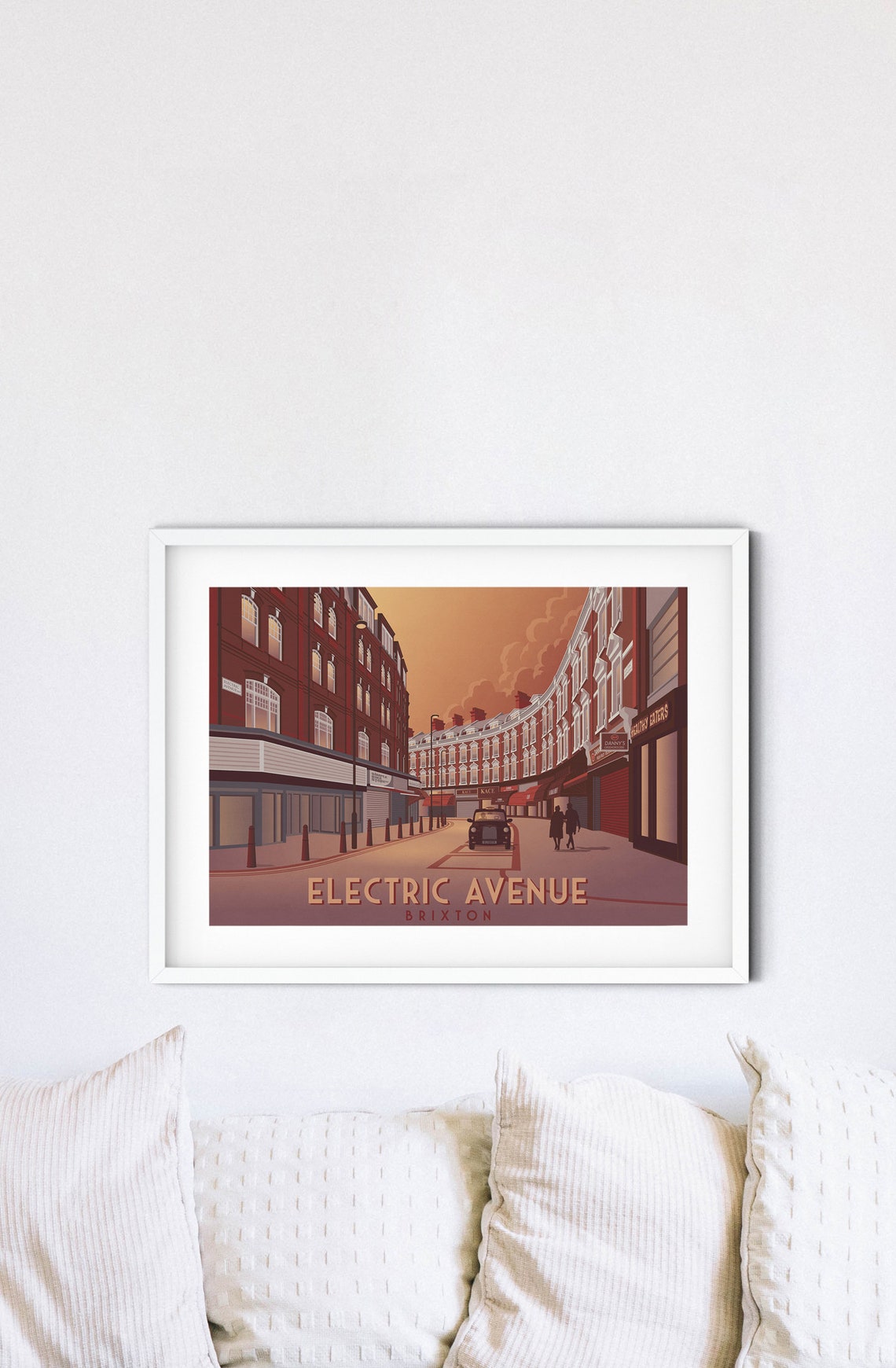 Electric Avenue Brixton Poster London Travel Print South London Brixton Academy Electric Avenue Market London Architecture Vintage Art - Image 4