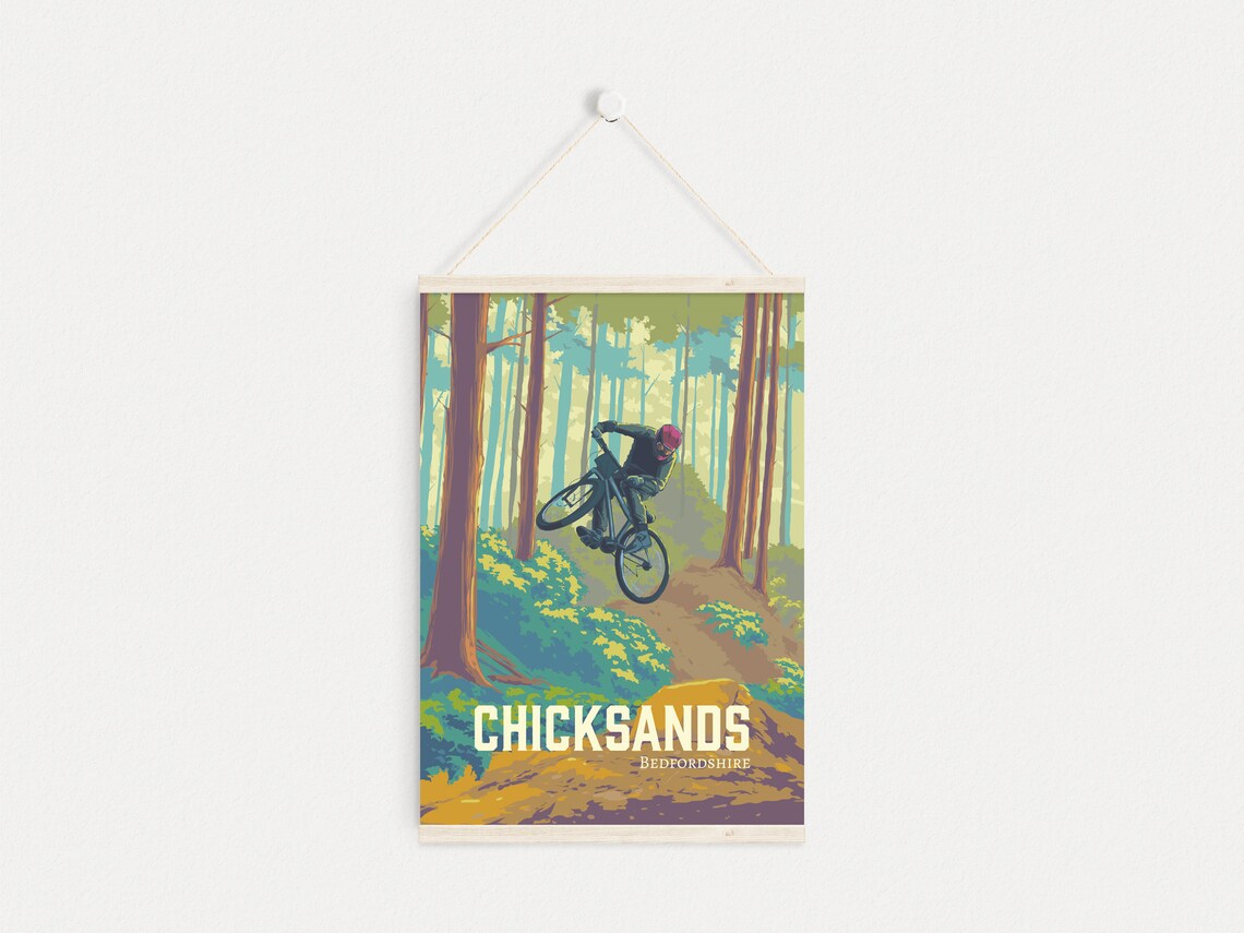 Chicksands Bedfordshire Mountain Biking Jump Airborne MTB Poster - Image 4