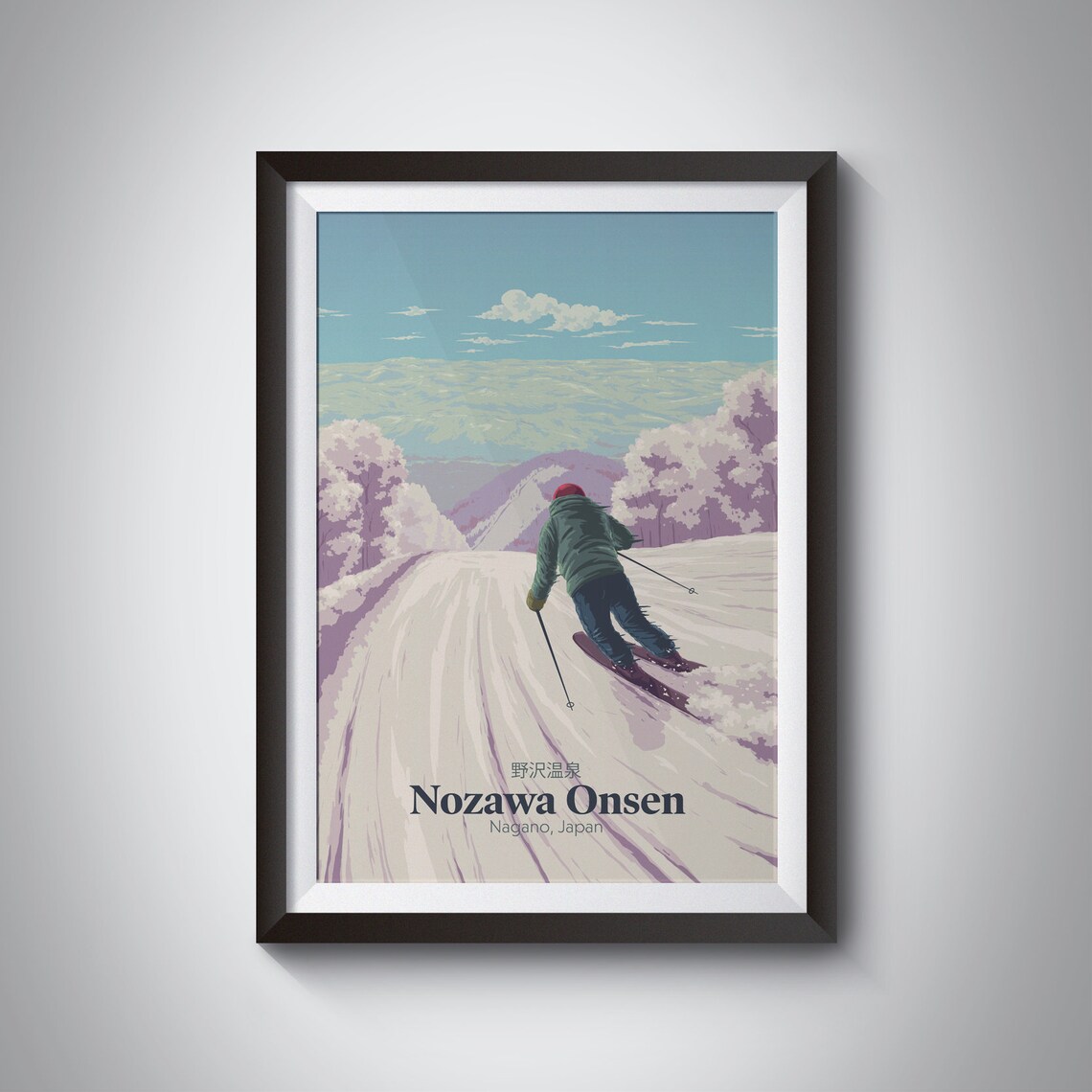 Nozawa Onsen Ski Resort, Japan Travel Poster Print