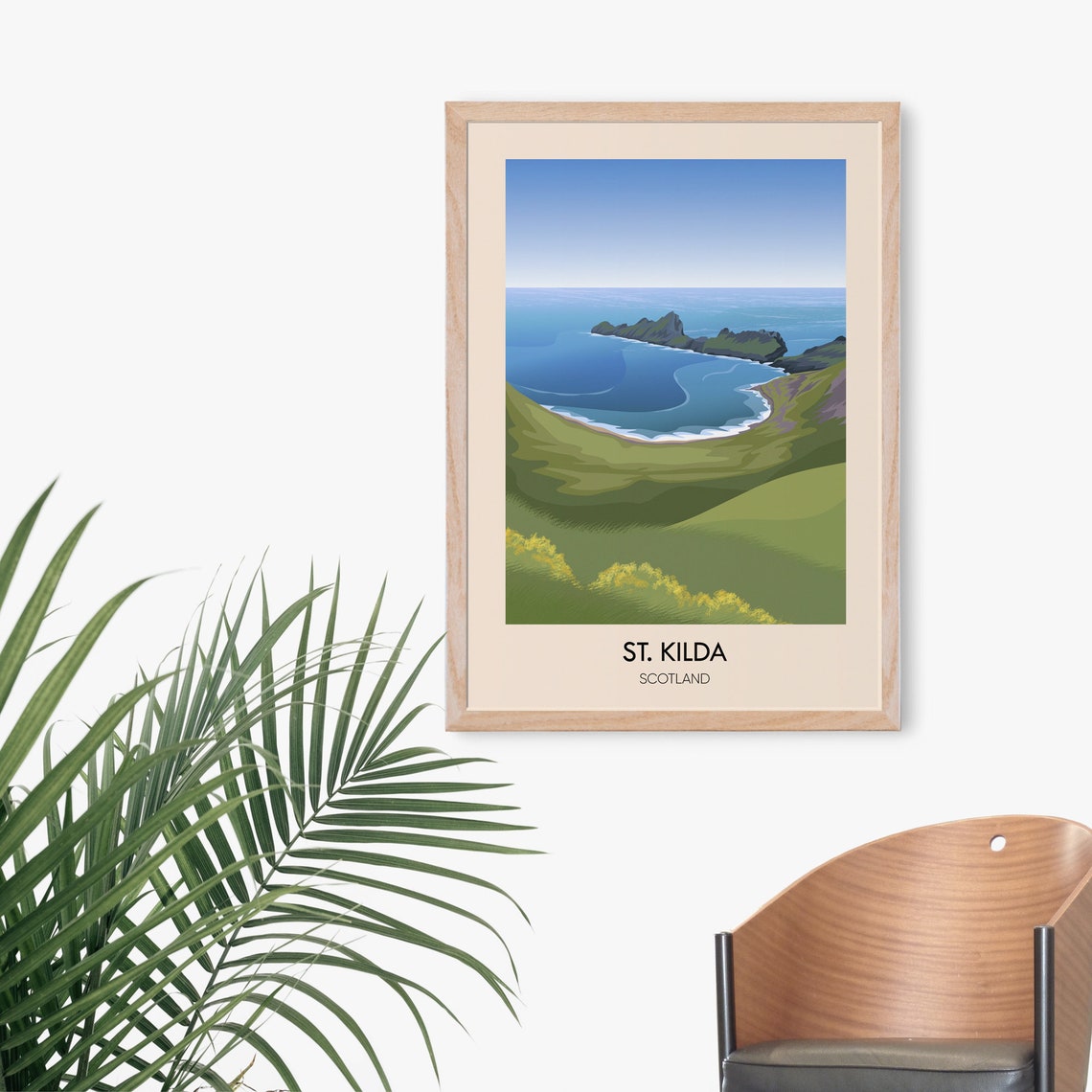 St Kilda Scotland Remote Archipelago Cliffs Bay Travel Poster - Image 3