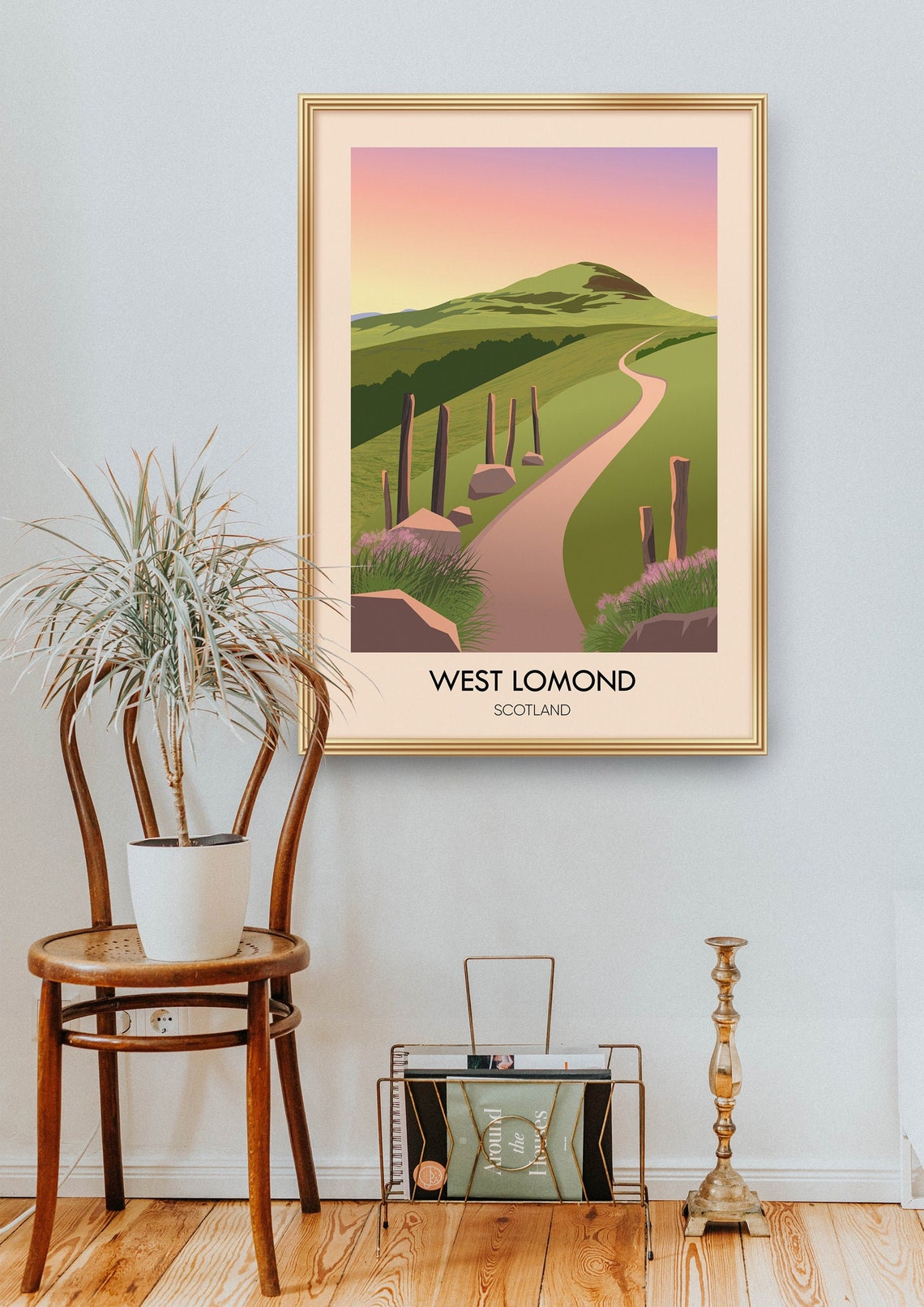 West Lomond Scotland Sunset Hill Walking Path Fife Hills Poster - Image 2