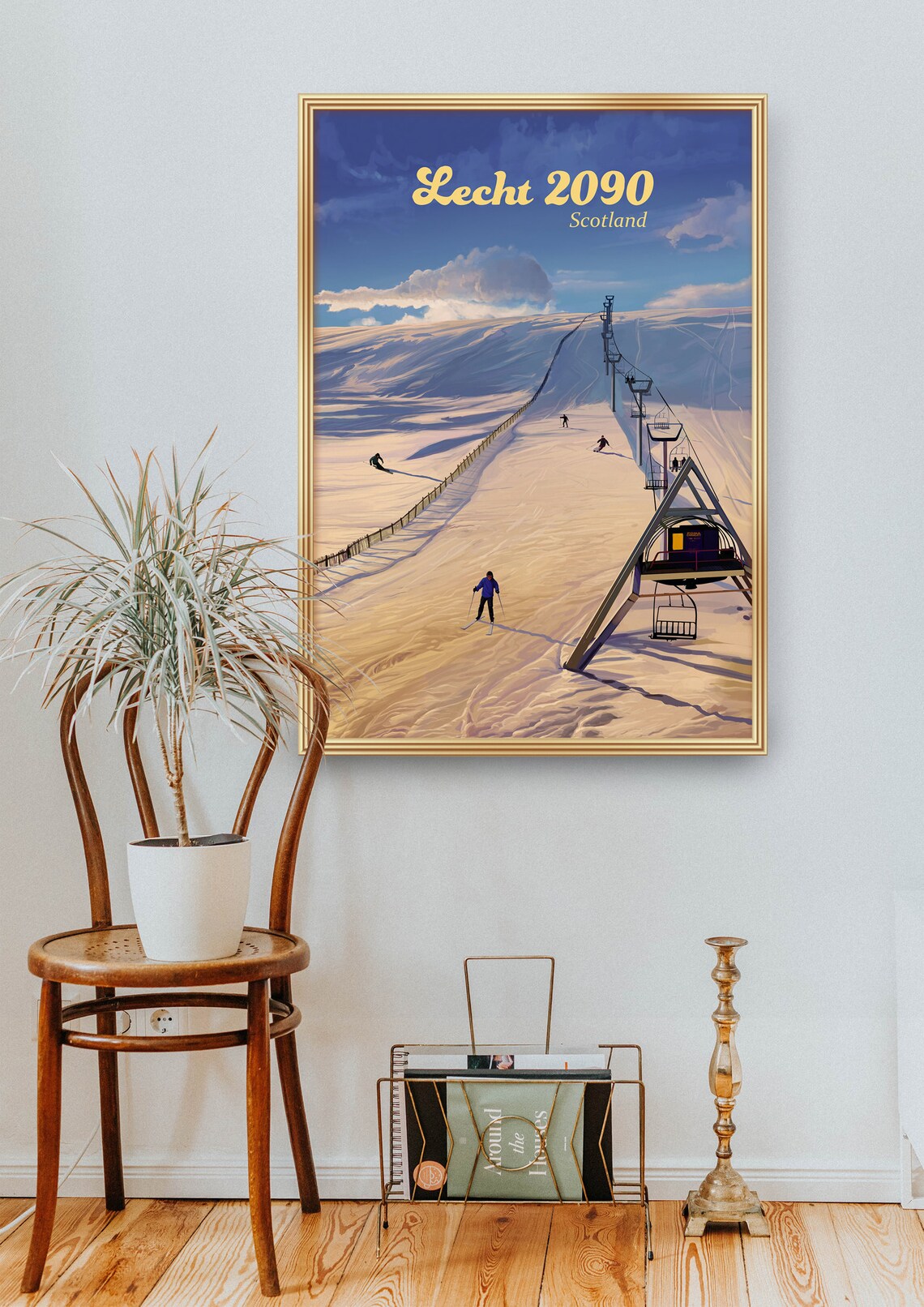 Lecht 2090 Ski Resort, Scottish Highlands Travel Poster - Image 2