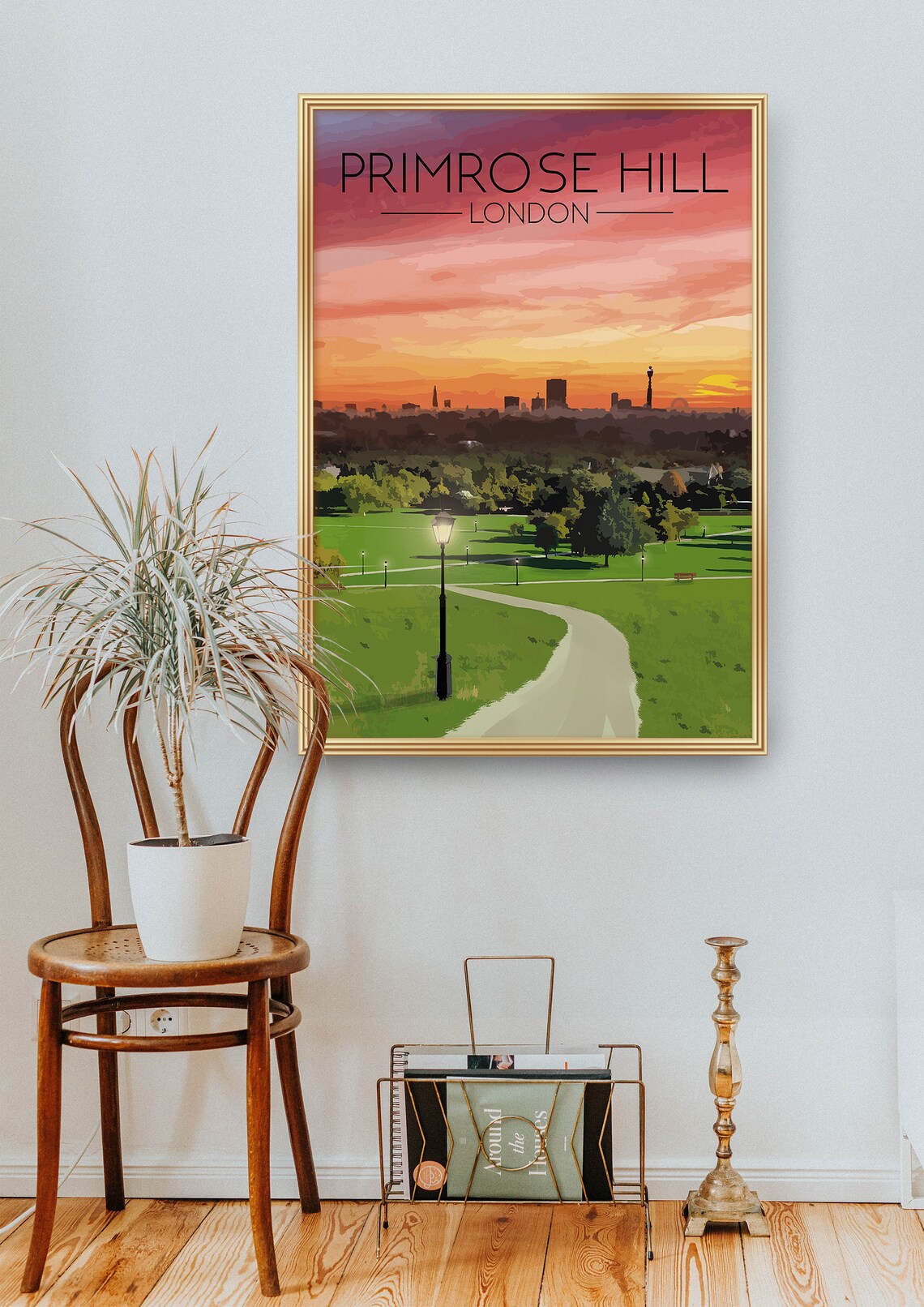 Primrose Hill London Travel Poster, Skyline Cityscape - Image 2
