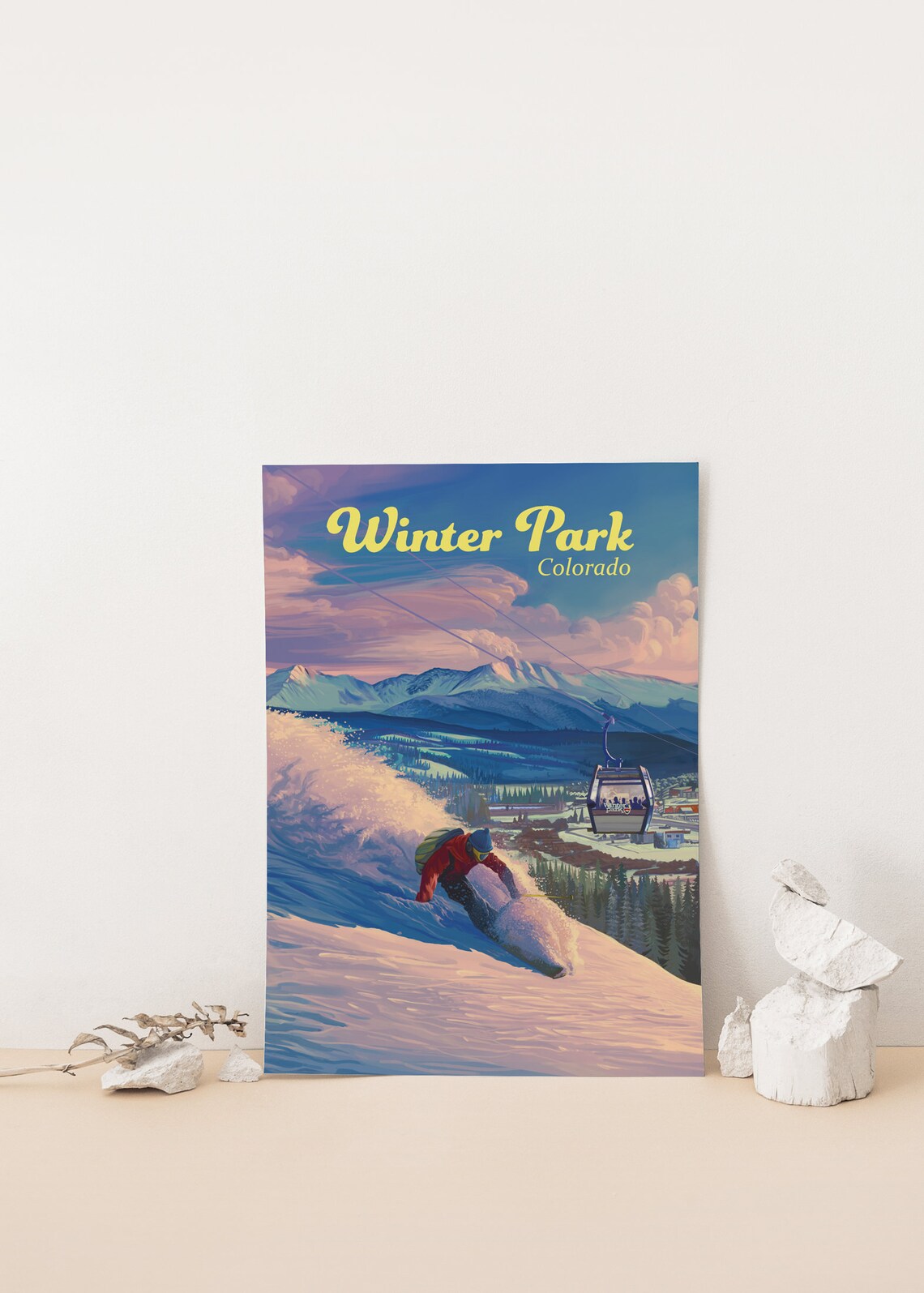 Winter Park Ski Resort Vintage Travel Poster - Image 4