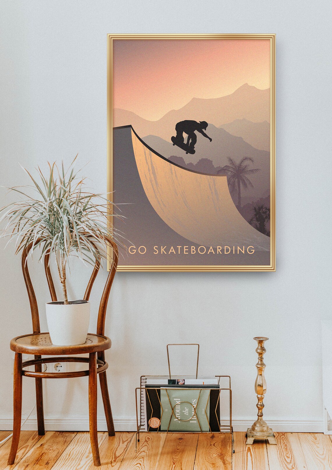 Go Skateboarding Retro Travel Poster, Extreme Sport - Image 2