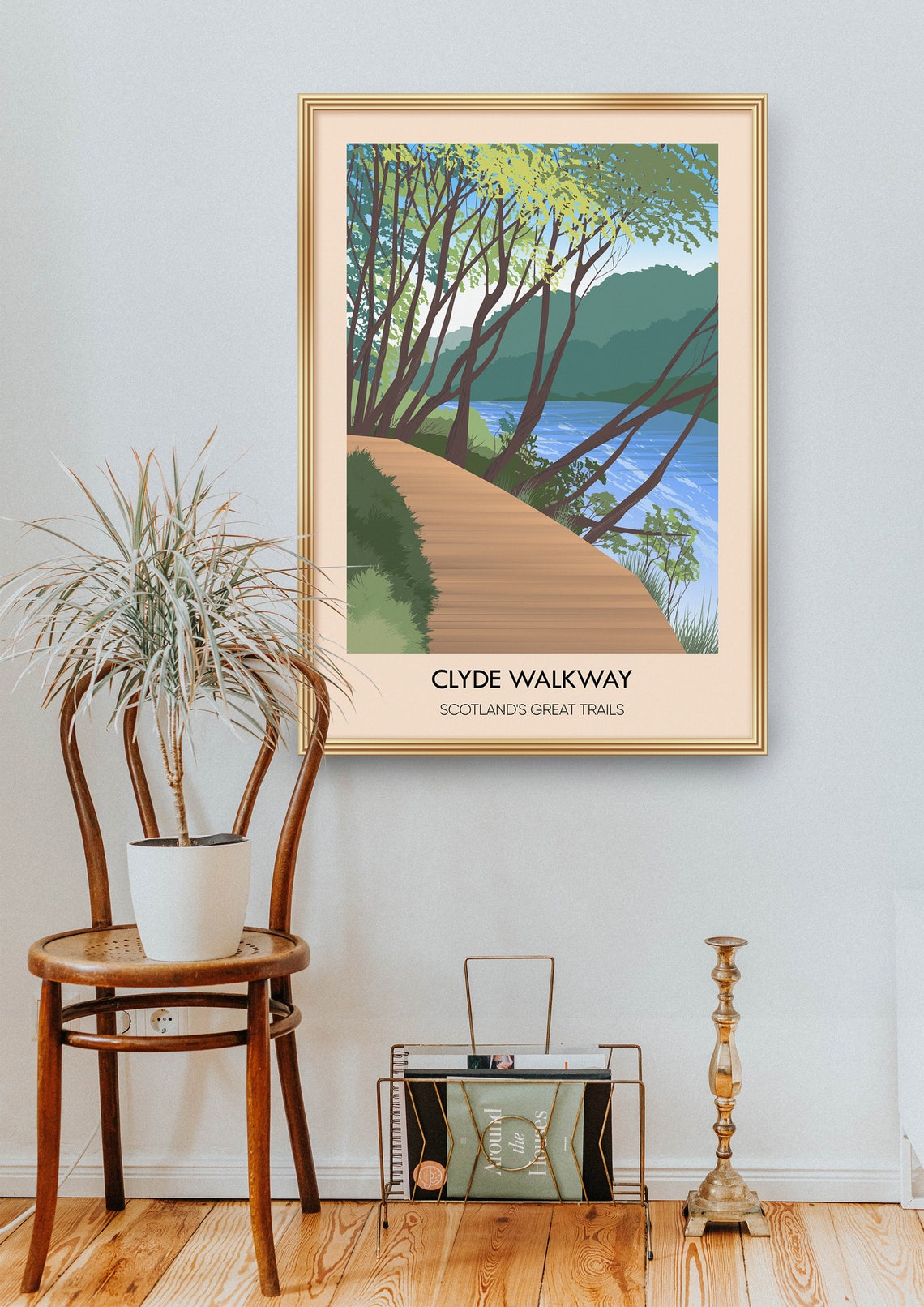 Clyde Walkway Scotland River Boardwalk Trees Trail Nature Poster - Image 2
