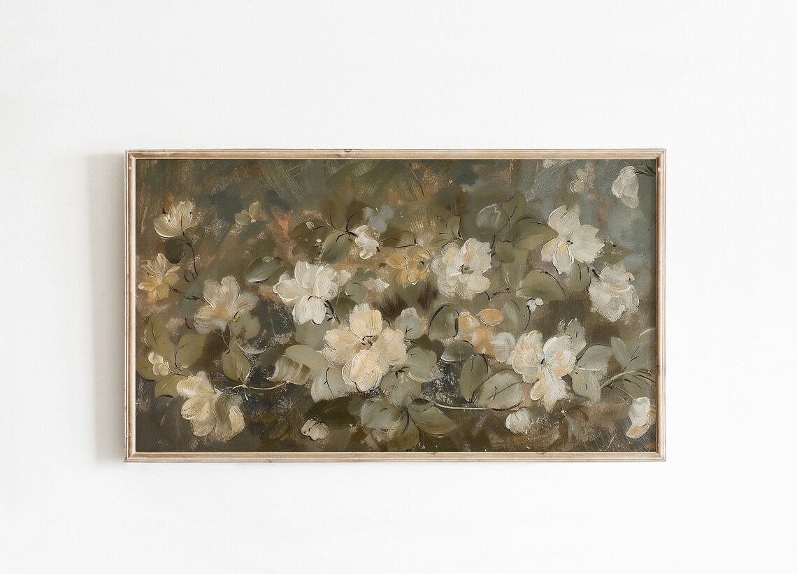 Floral Spring Frame TV Art, Fall Flowers Poster - Image 2