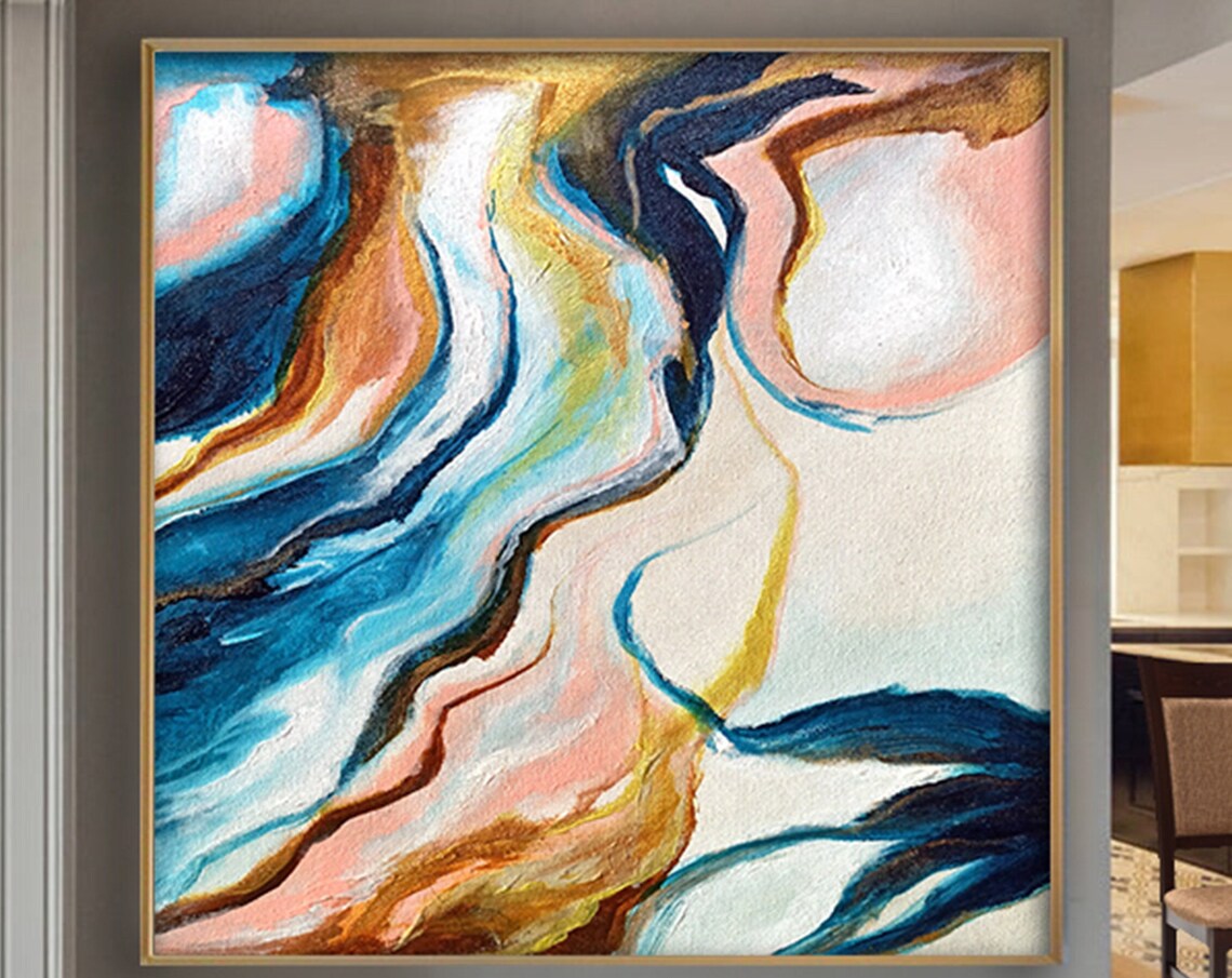 Colourful Abstract Painting, Oversized Wall Art Print - Image 4
