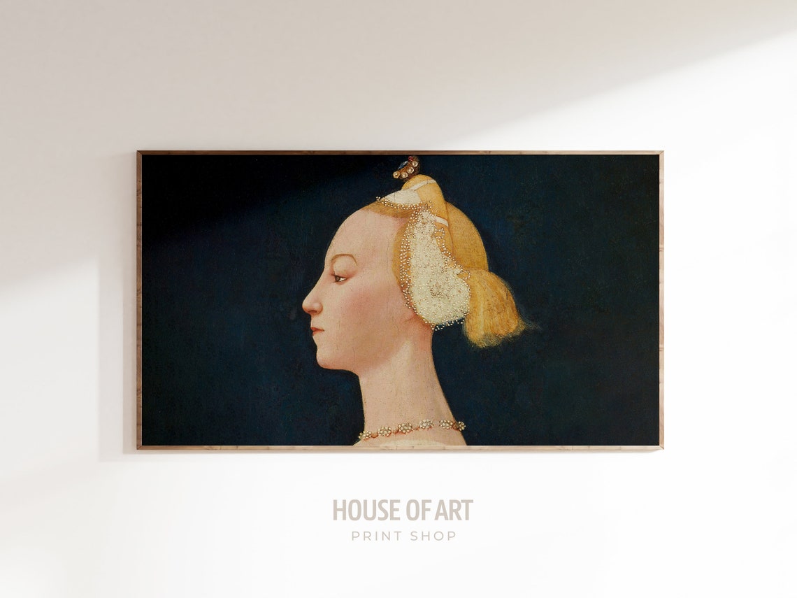 Frame Tv Art 4k Classic Portrait Of A Young Woman Oil Painting Vintage Female Artwork Antique Depiction Beautiful Woman - Image 3