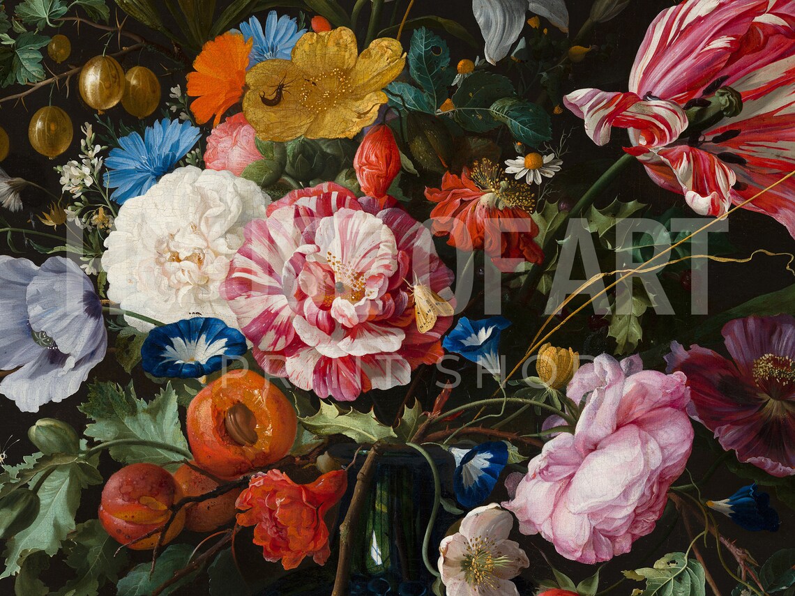 Moody Flowers Frame Tv Art Moody Floral Tv Background Frame Tv Art Vintage Flower Still Life Farmhouse Painting Dark Antique Tv - Image 2