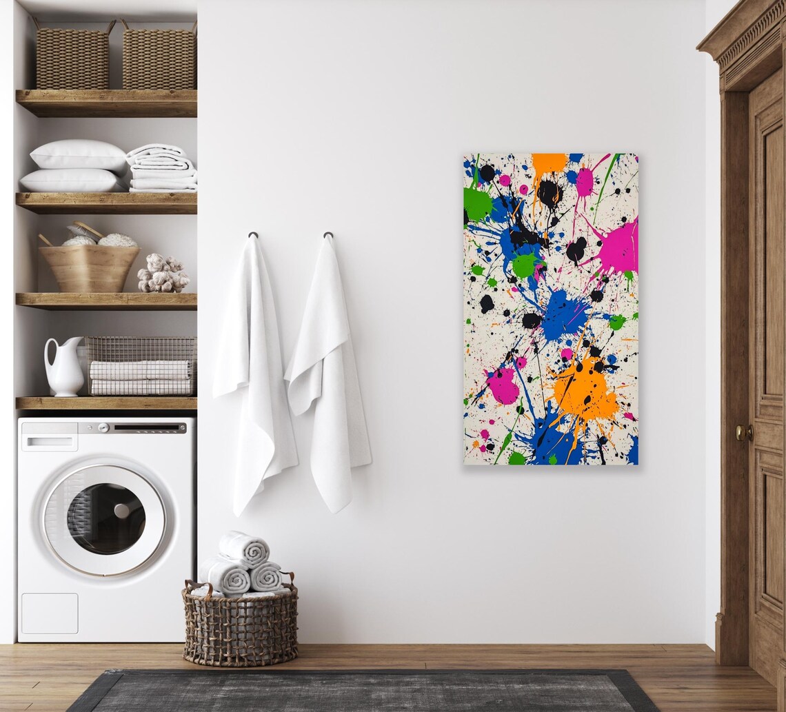 Jackson Pollock Style Abstract Color Explosion - Image 2