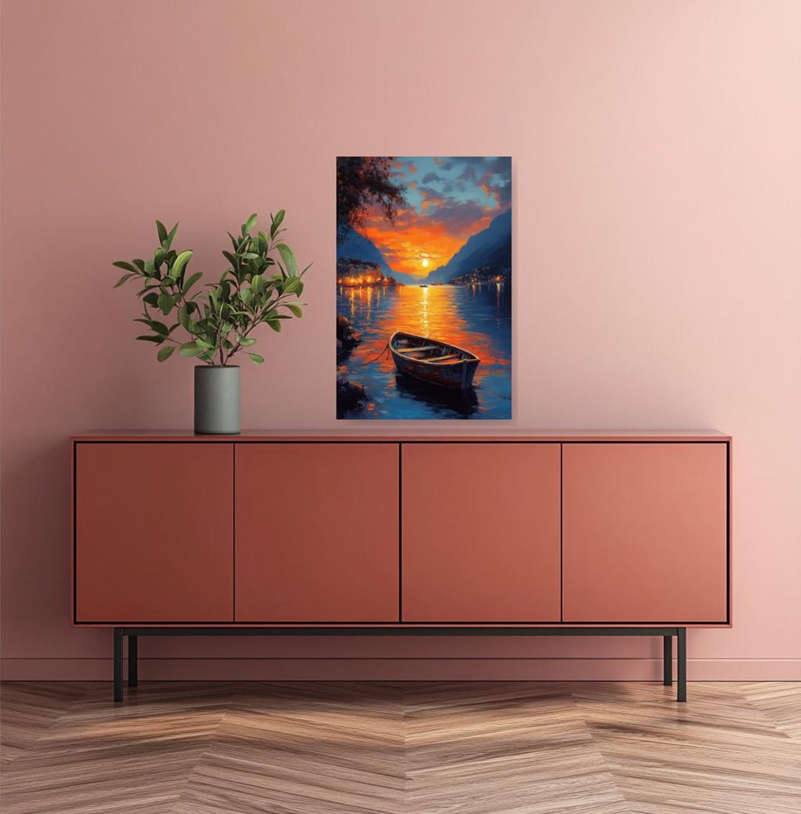 Vibrant Sunset Reflections Print Inspired By Impressionist Artists Stunning Wall Art For Home Decor And Relaxation - Image 2