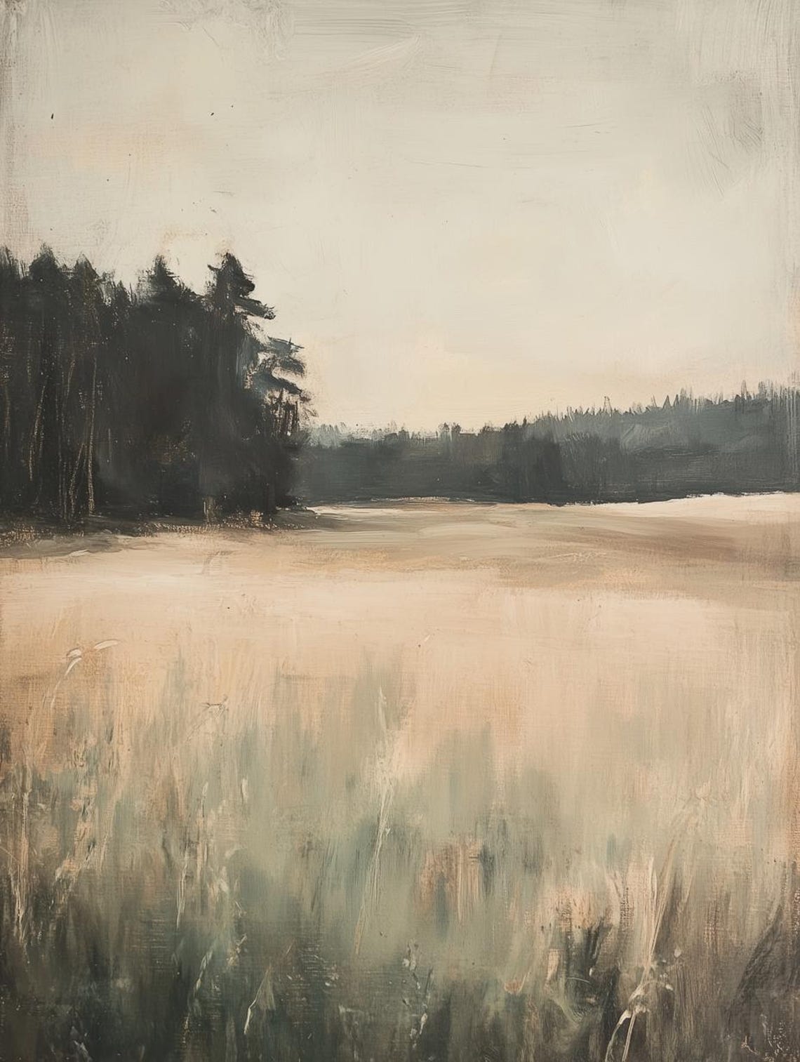 Serene Landscape Wall Art Inspired By Monet Soft Earthy Tones Custom Home Decor For Nature Lovers