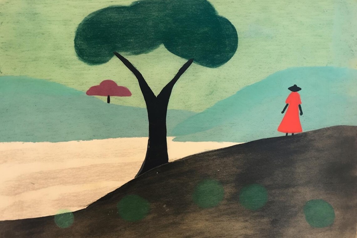 Milton Avery Influence, Woman Under A Green Tree