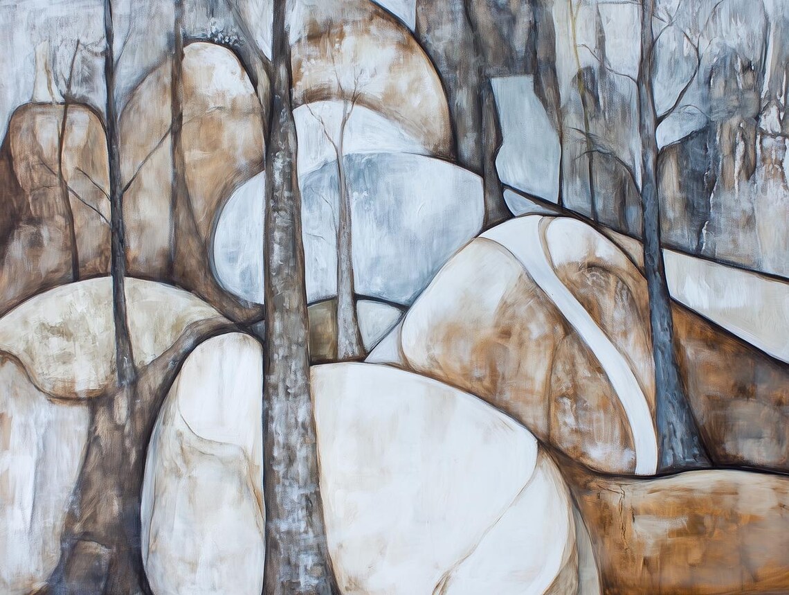 Abstract Nature Inspired Art Print, Modern Decor