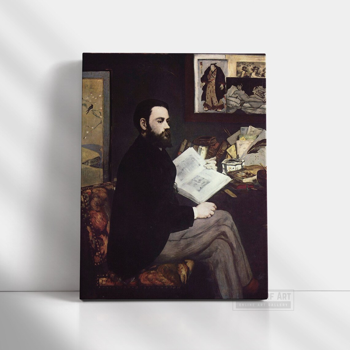 Edouard Manet Portrait of Emile Zola 1868 Impressionist Oil Painting Poster