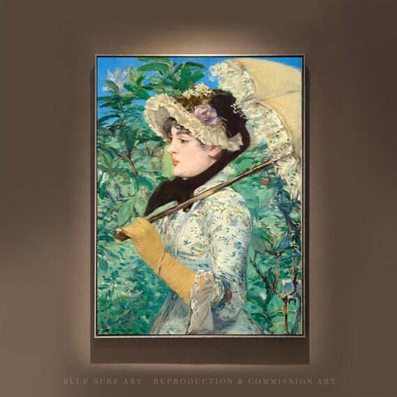 Jeanne Spring 1881 Painting By Edouard Manet Reproduction Hand Painted Oil On Wall Art Gift Monet Woman Portrait Original Art