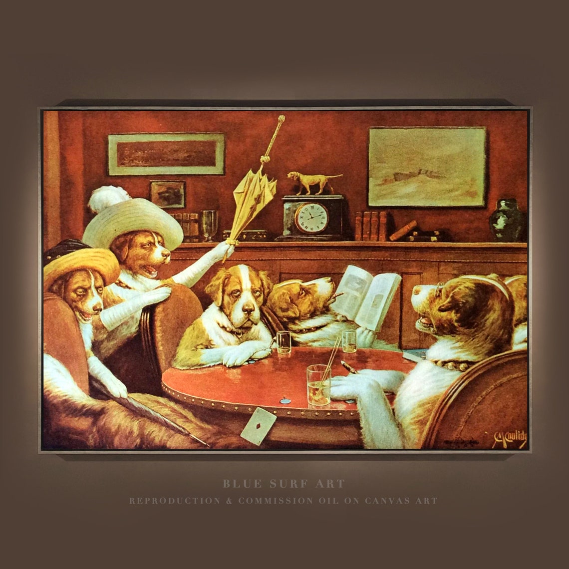 Cassius Coolidge Sitting Up with a Sick Friend Dogs Poker Poster