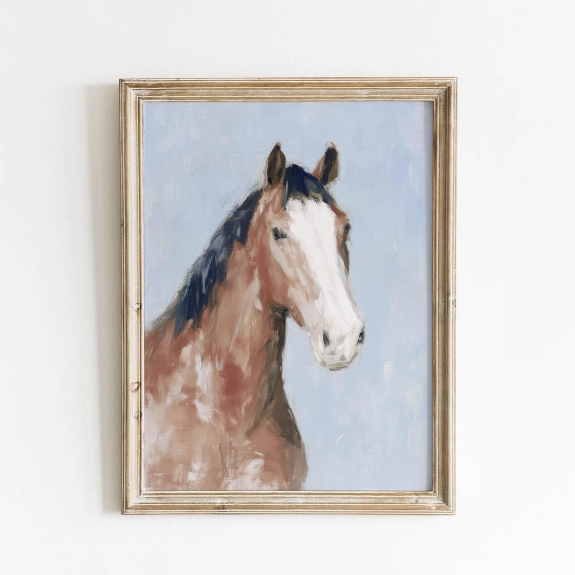 Rustic Horse Portrait, Farmhouse Wall Art Print