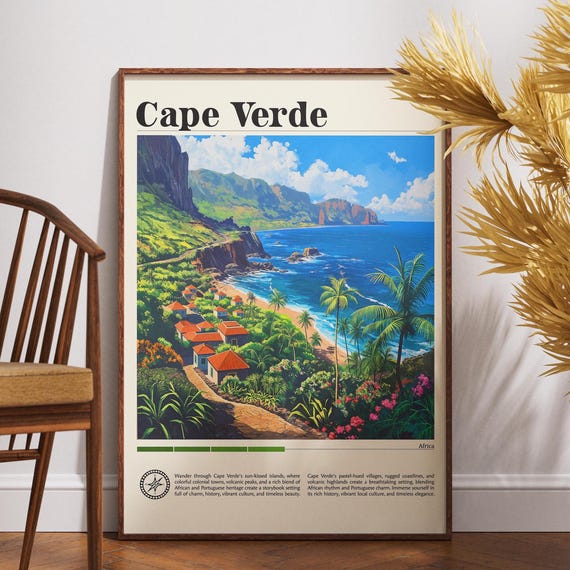 Cape Verde Travel Print Africa Poster Wall Art