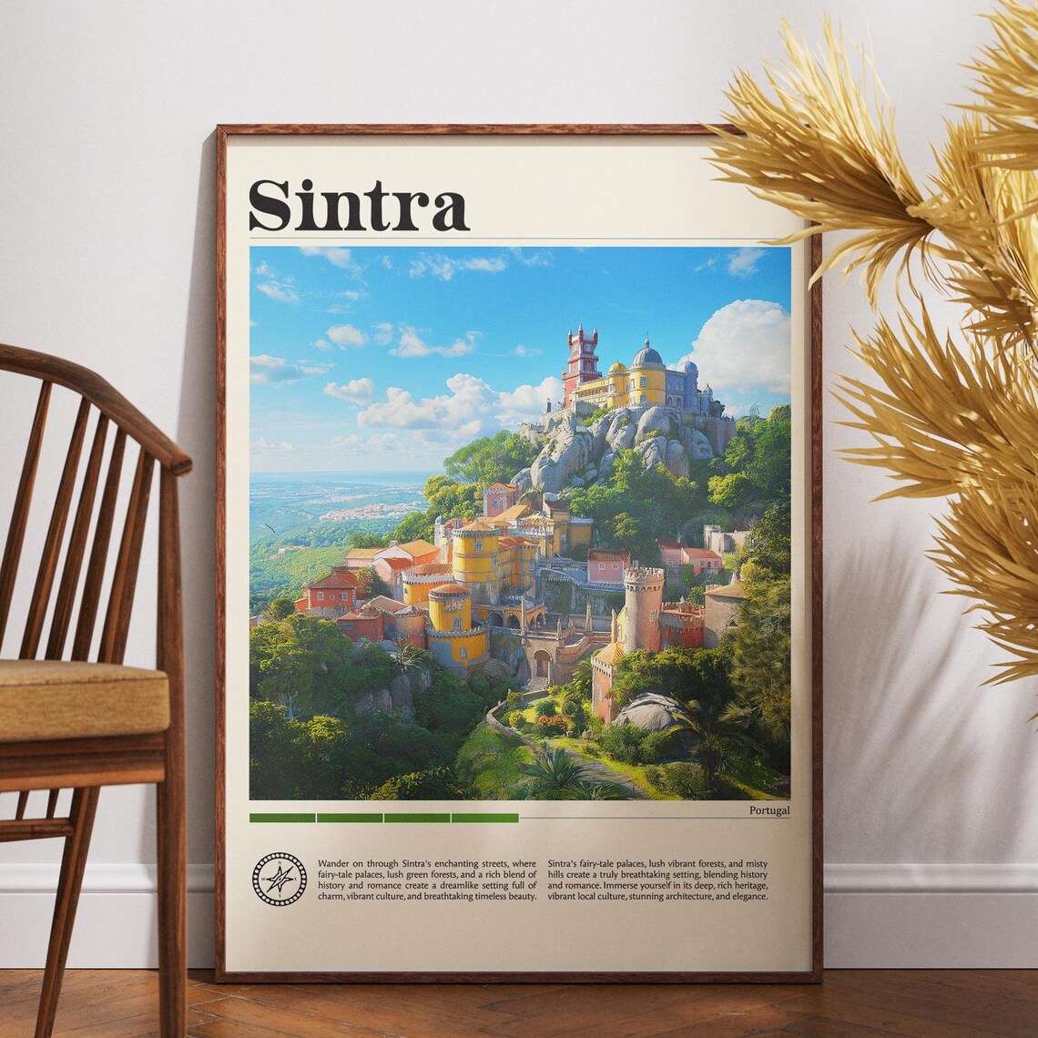 Sintra Portugal Pena Palace Hilltop Fairy Tale Castle Travel Poster