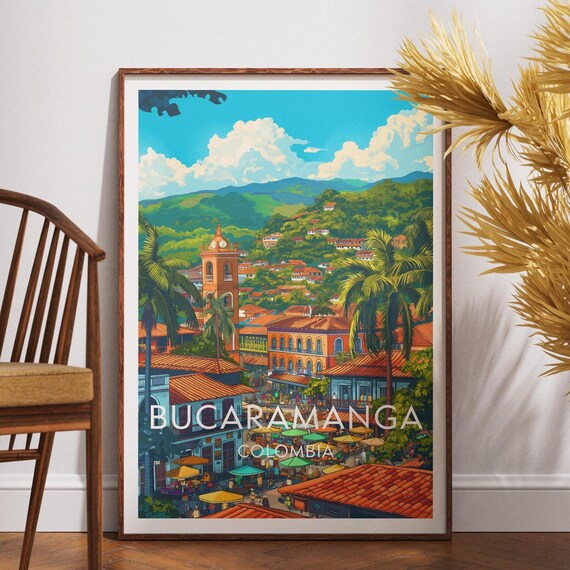 Bucaramanga Travel Print Colombia Poster Wall Art South America