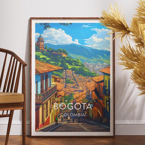 Bogota Travel Print Colombia Poster Wall Art South America Colombian