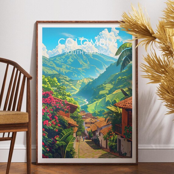 Colombia Travel Print South America Poster Wall Art