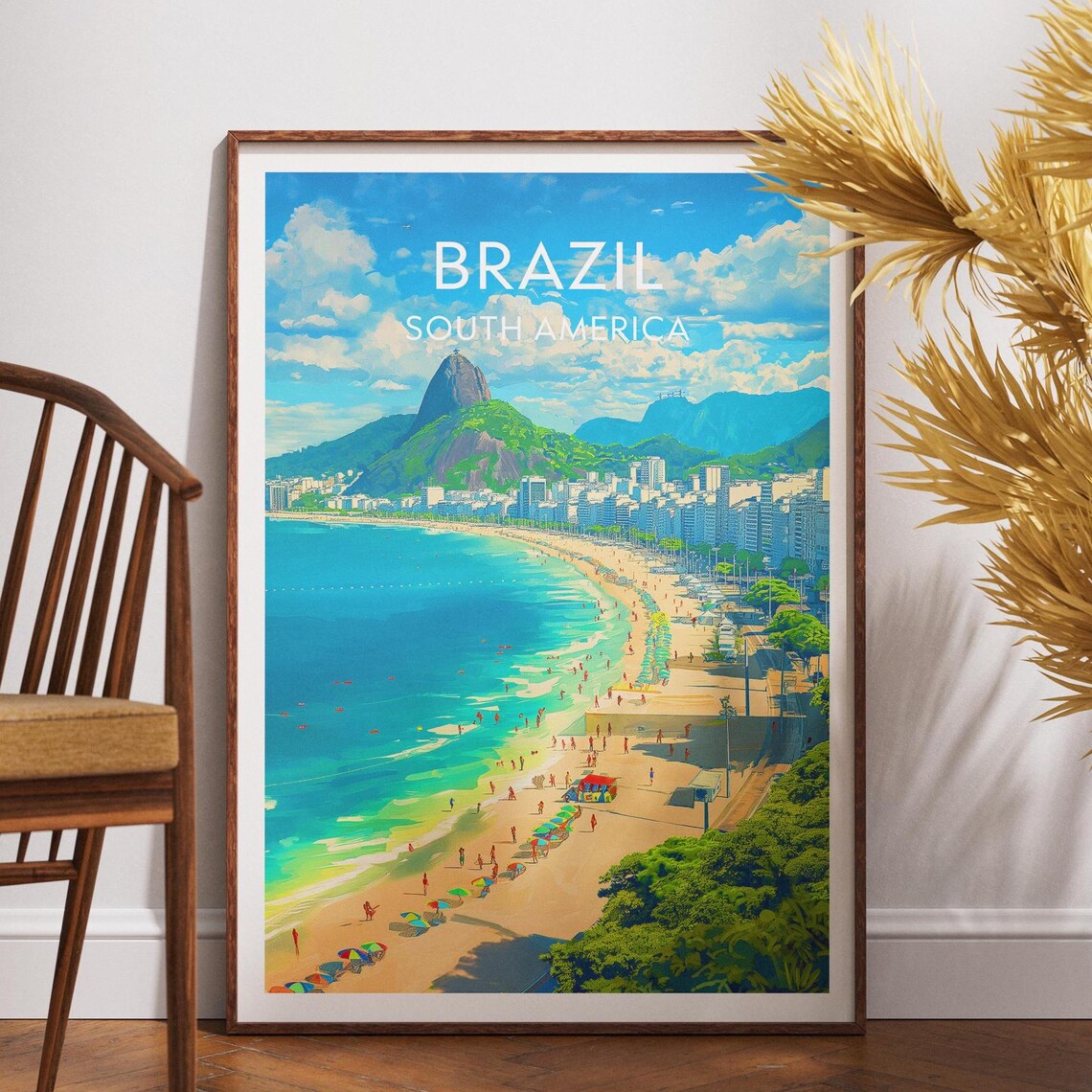 Brazil Travel Print South America Poster Wall Art Rio
