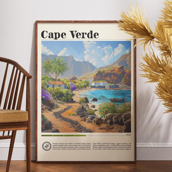 Cape Verde Travel Print Africa Poster Wall Art