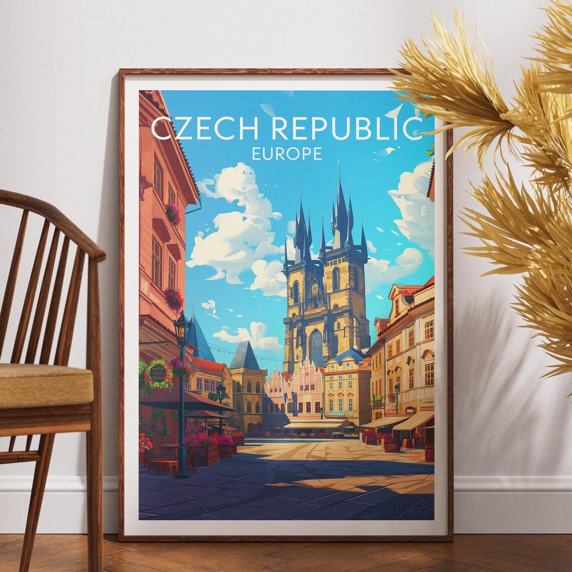 Czech Republic Travel Poster, Prague