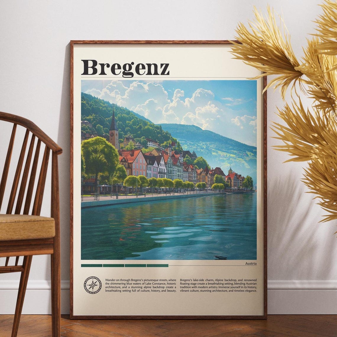 Bregenz Austria Lake Constance Waterfront Promenade Travel Poster