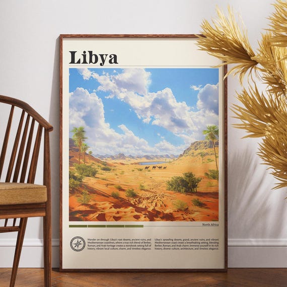 Libya Travel Print Africa Poster Wall Art Tripoli