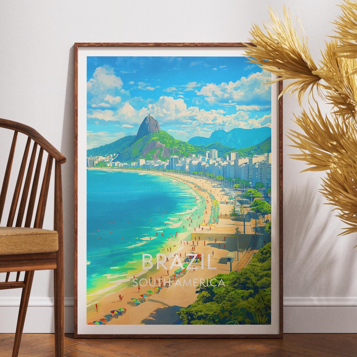 Brazil Travel Print South America Poster Wall Art Rio