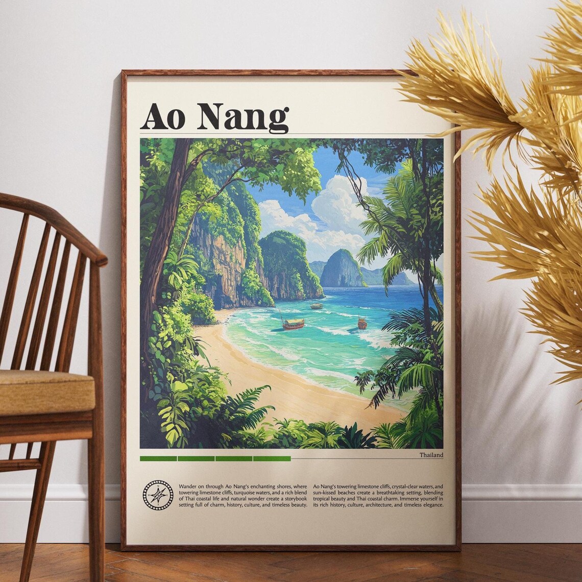 Ao Nang Travel Poster, Thailand Wall Art