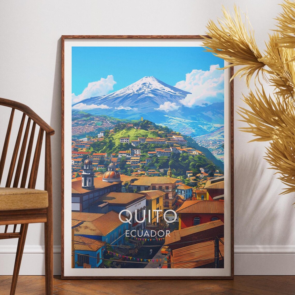 Quito Travel Print Ecuador Poster Wall Art South America