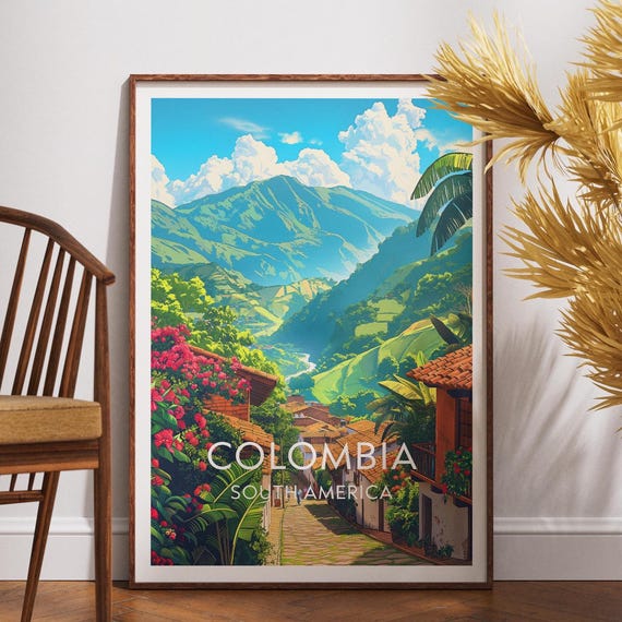 Colombia Travel Print South America Poster Wall Art