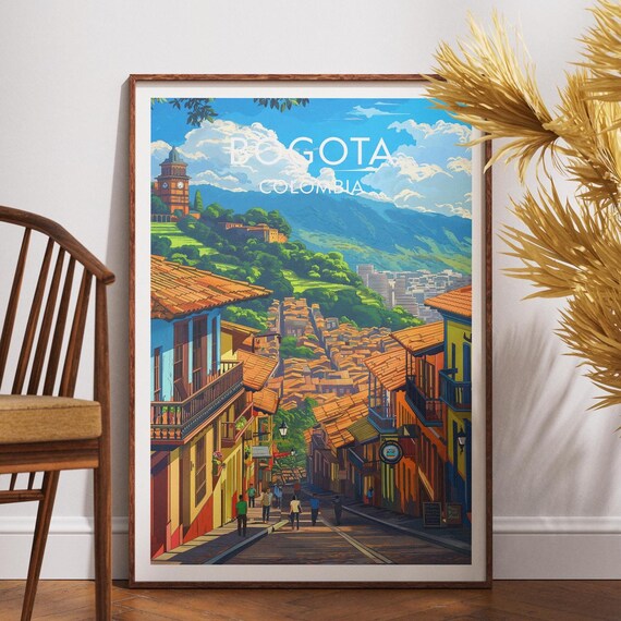 Bogota Travel Print Colombia Poster Wall Art South America Colombian