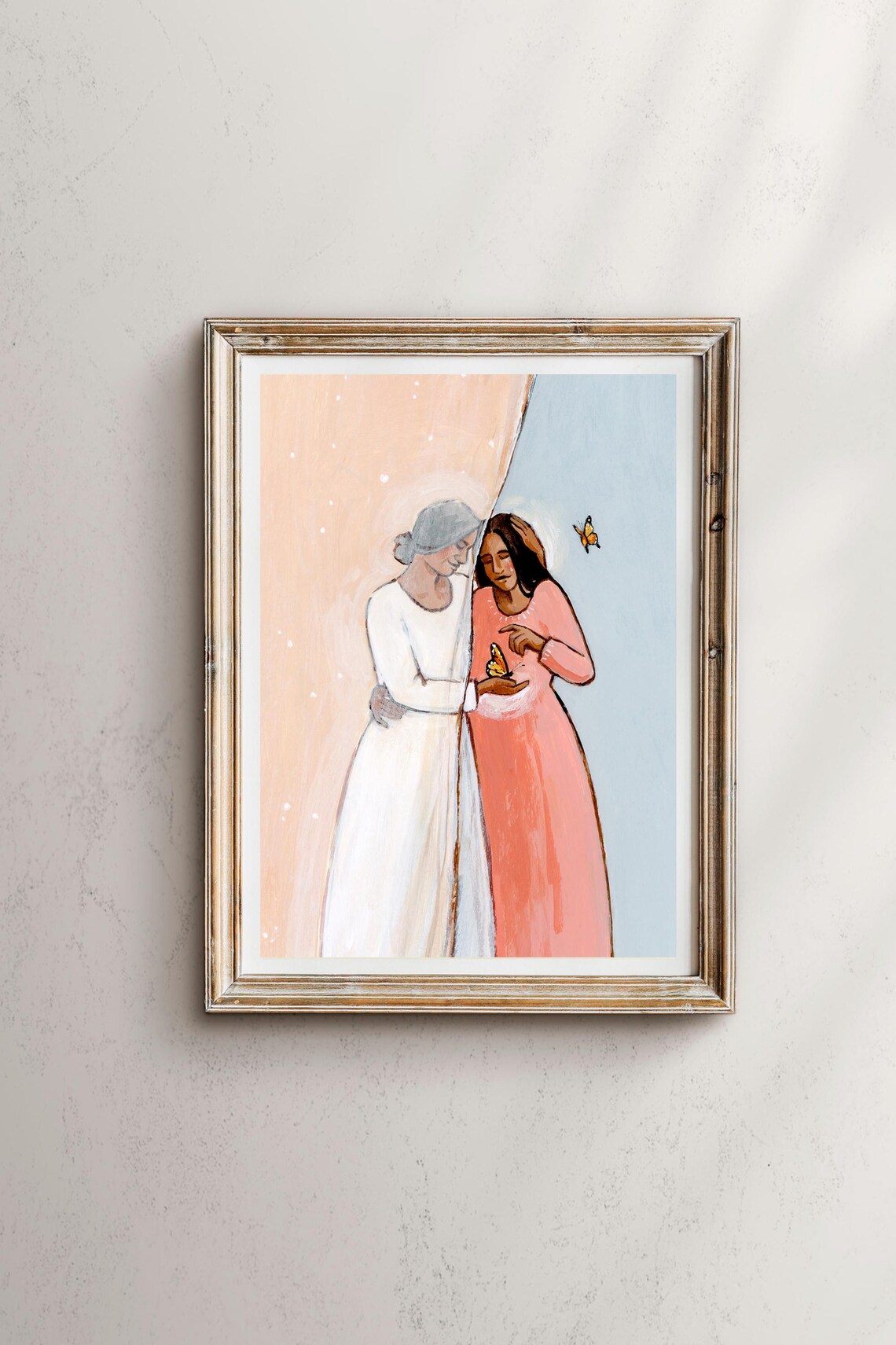 Look For Me In The Butterflies, Motherhood Art Print