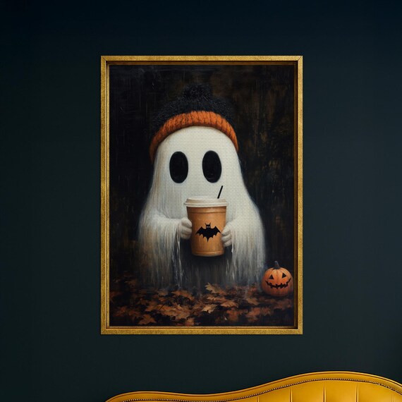 In Dark Forest With Pumpkin Halloween Wall Art