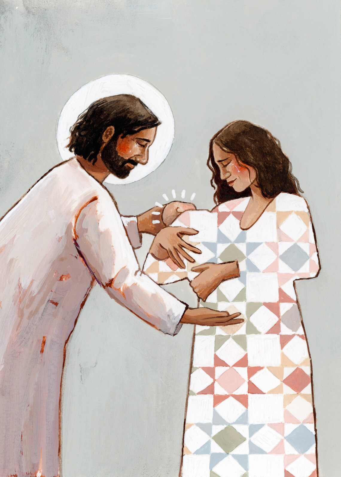 Into Your Care Jesus Giving Baby To Mother, Art Print - Image 2
