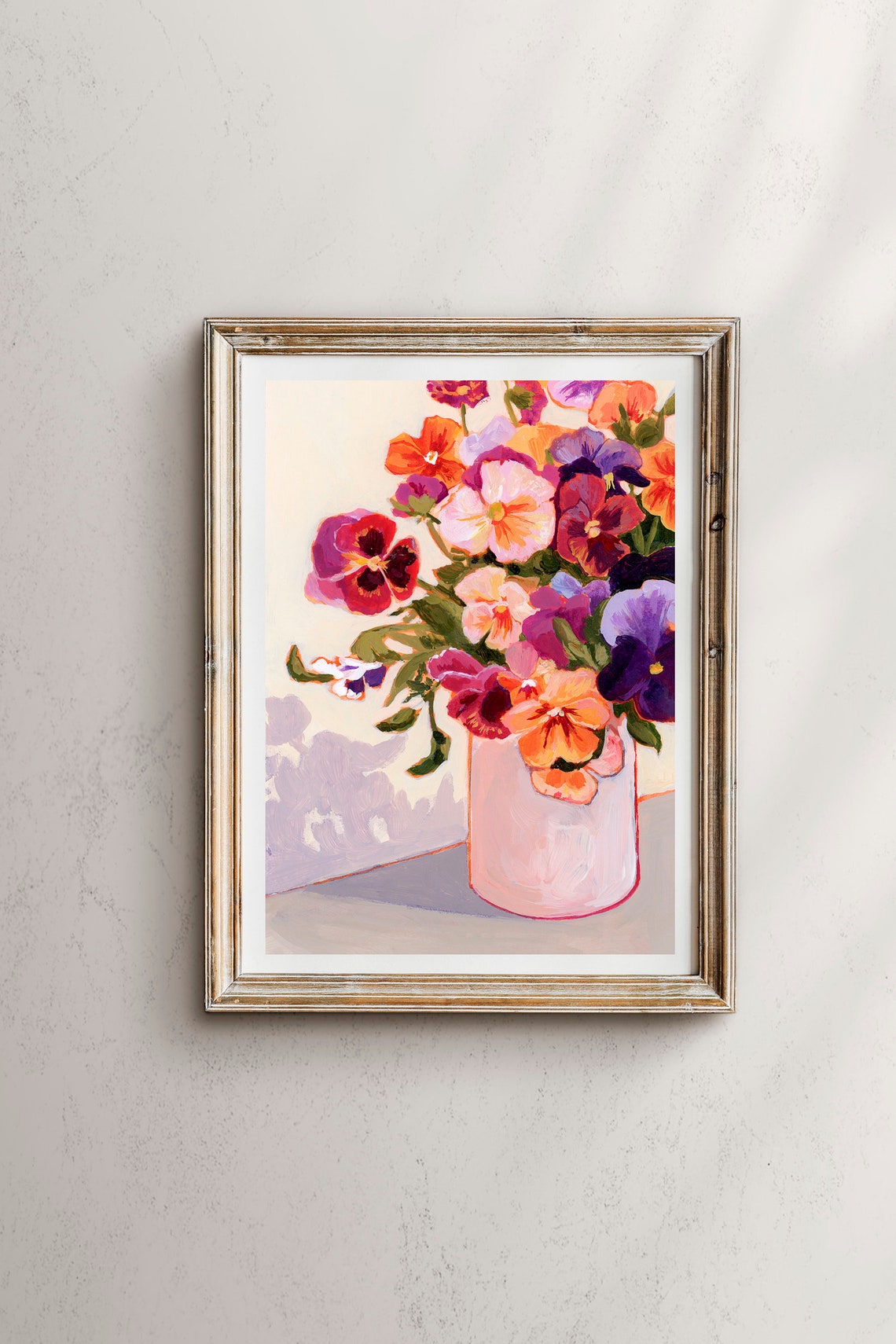 Pansy Print, Floral Art Print